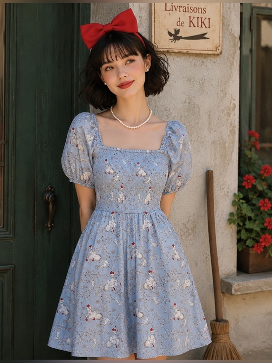 Her Universe Dresses & Skirts - Studio Ghibli Kiki's Delivery Service Floral Smock Dress
